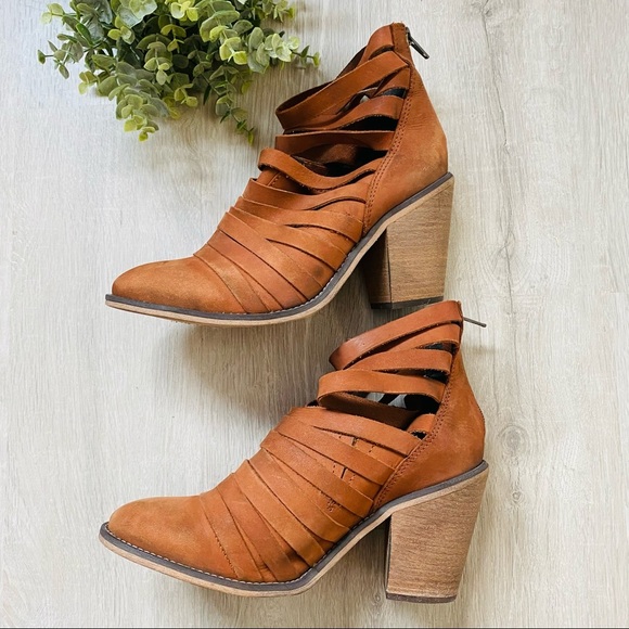 Free People Hybrid Heel Ankle Boots Brown Size 39 - Picture 5 of 13